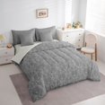 thumbnail image 3 of Feelyou Damask Teen Bedding Comforter Set 7pcs, Sliver Hippie Dragonfly King Bedding Sets, 3 of 8