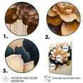 thumbnail image 3 of Designart Light Orange And Dark Blue Dhalia III Canvas Wall Art, 3 of 5