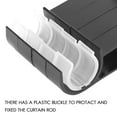 thumbnail image 5 of 4 Pack Single Curtain Rod Brackets for Drapery Rod Aluminum Alloy Heavy Duty Curtain Rod Holders (Black), 5 of 8