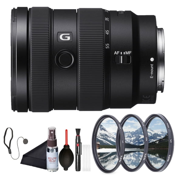 Sony E 16–55mm F2.8 G Standard Zoom Lens (SEL1655G) – APS-C E-Mount | Constant F2.8 Aperture | G Lens Optics | Filter Kit, Cap Keeper, Cleaning Kit, and More
