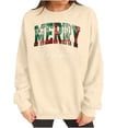 thumbnail image 3 of Merry Christmas Sweatshirt for Women Plaid Holiday Long Sleeve Xmas Tree Print Pullover Lightweight Shirt, 3 of 7