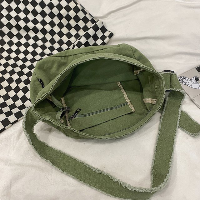 Bolsa De Hombro Bolsa bandolera de hombro de lona para hombre de mensajero masculino de viaje con múltiples bolsillos Sywqhk Para Estrenar