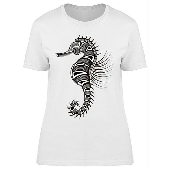 Totem Sea Animal Horse Art T-Shirt Women -Image by Shutterstock, Female x-Large