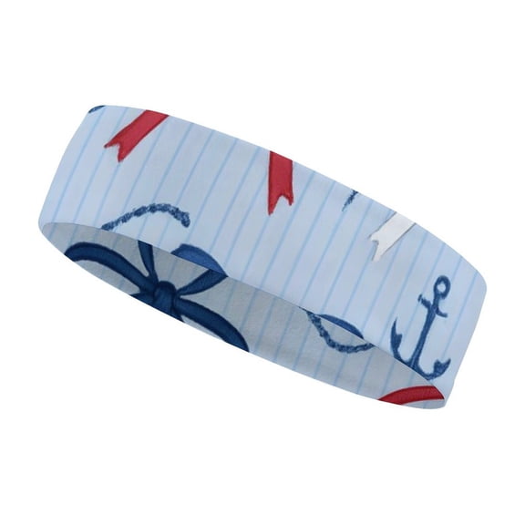 Sports Sweatband 15 In Comfortable Seamless Joint Stability Can Absorb A Lot Of Sweat Nautical Theme Thin Ribbon Bow Pattern