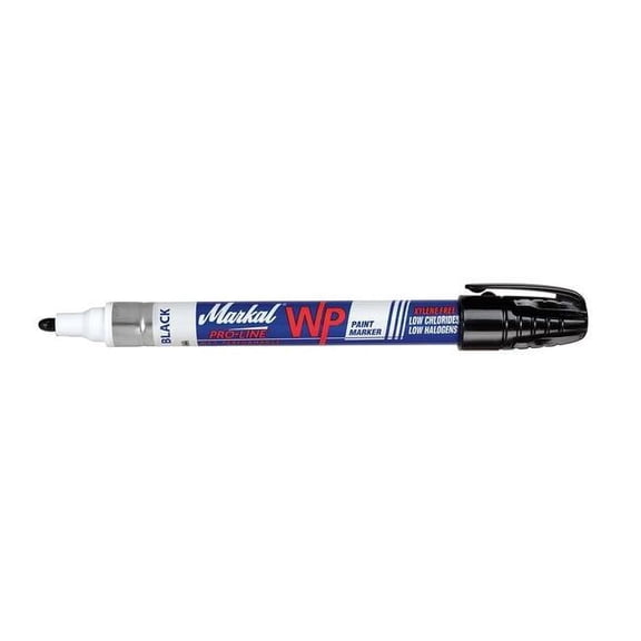 Markal Paint Marker, Medium Tip, Black Color Family, Paint 96933