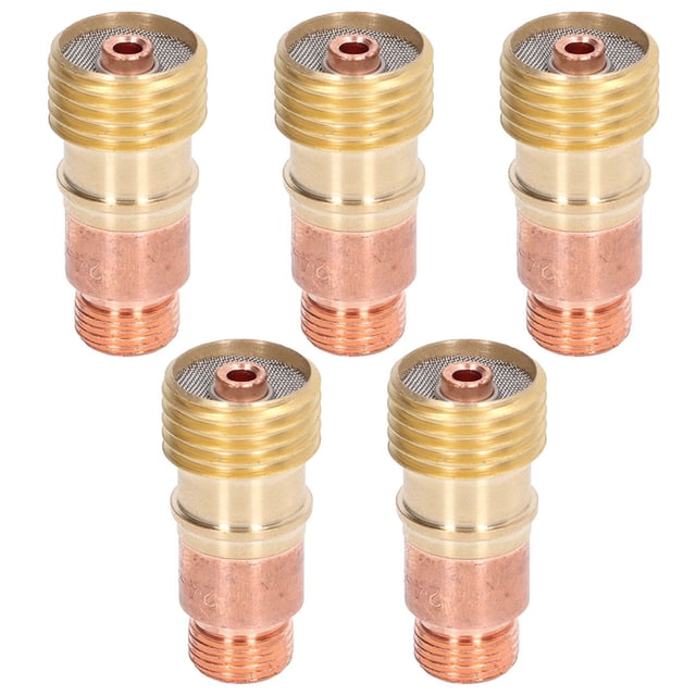 Gas Lens Collet Body, Gas Len Connector Standard Size 5Pcs Lightweight For WP-17 18 26 TIG Welding Torch
