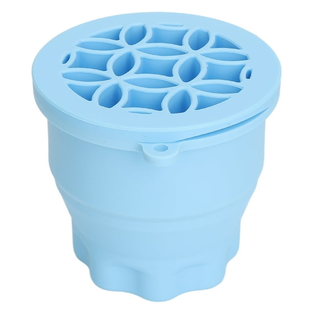 Makeup Brush Cleaner Mat, 2 In 1 Makeup Brush Cleaning Mat Silicone Makeup Brush Cleaning Pad Bowl Scrubber With Brush Drying Rack Folding Space Saving Cosmetic Brush Cleaner Bowl