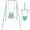 White&Green, variant on G TALECO GEAR Foldable Toddler Swing, 2 in 1 Swing Sets for Backyard, Yellow & Blue