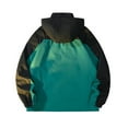 thumbnail image 3 of Men's Graphene Thermal Loose Waterproof Hiking Jacket, Dark Green, Size XXXXL, 3 of 4