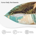 thumbnail image 3 of KLL Coastal Palm Beach Decorative Throw Pillow Covers Velvet Soft for Couch Sofa Bedroom Living Room Outdoor (No pillow core)- 18"x18", 3 of 5