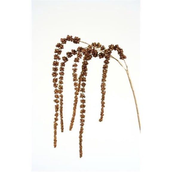 43 in. Hanging Glitter Amaranthus, Bronze & Copper - Pack of 12
