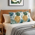 thumbnail image 6 of Pillow Covers 18x18 Set of 2, Pineapple Throw Pillow Covers Decorative Couch Cushion Cover, Summer Fruits Tropical Palm Monstera Leaves Microfiber Soft Square Pillowcases for Bedroom Living Room Sofa, 6 of 9