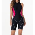 thumbnail image 6 of Athletic Swimsuits for Women Sleeveless Full Zipper UPF50+ Boyleg UPF 50+ Surfing Wetsuits for Beach Holiday, 6 of 9