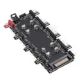 thumbnail image 1 of ARGB and PWM Hub, Multifunction Back Adhesive 5V 3Pin ARGB Hub 8 Way Space Saving  Power Supply  for Computer, 1 of 7