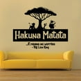 thumbnail image 3 of Lion King Character Silhouette Hakuna Matata - No Worries Vinyl Wall Decal Wall Decoration Wall Art Design For Home Nursery Room Bedroom Living Room Wall Art Sticker Décor Design Size (40x40 inch), 3 of 3