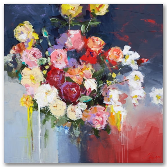 Primary Flowers Gallery-Wrapped Canvas Wall Art