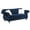 Blue, variant on 77 Inches Nailhead Trim Velvet Loveseat with Crystal Tufting, Blue- Saltoro Sherpi