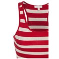 thumbnail image 4 of KOGMO Womens Cotton Stripe Ribbed Racerback Tank Top, 4 of 5