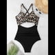 thumbnail image 4 of Traje de Baño de una Pieza para Mujer, con Cintura Alta, Corte Bajo y Espalda Cruzada con Lazo. de XL, 4 of 8