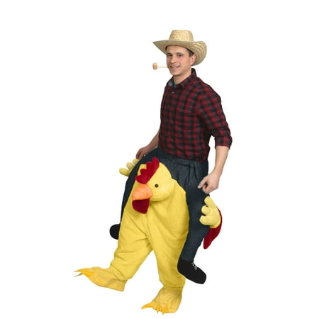 Piggyback Carry Me Ride On A Chicken Farm Animal Adult Rooster Costume Riding