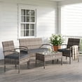 thumbnail image 2 of Outsunny 4 Piece Patio Furniture Set Rattan Outdoor Conversation Set, 2 of 10