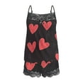 thumbnail image 6 of gakvbuo Valentine'S Day Pajamas Camisole And Shorts for Women Sleepwear Sleeveless Lingerie V-Neck 2 Piece Outfits Pajamas Loungewear Cami Top Shorts Lace Up Nightwear, 6 of 6