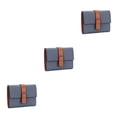 thumbnail image 3 of pitrice Leather Women Purse Rectangular Trifold for Zipper Hasp Stylish Card Holder Photo Folder Wallet Notecase Birthday Gift Blue 3Set, 3 of 6