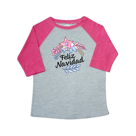

Inktastic Feliz Navidad Pink and Blue Flowers Gift Toddler Boy or Toddler Girl T-Shirt