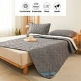 thumbnail image 4 of Waterproof Mattress Topper with Elastic Band Quilted Protector Pad Bedspread Winter Mattress Cover for Single/Double Bed 140/160, 4 of 8