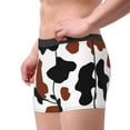 thumbnail image 4 of Fotbe Brown Black Cow Men’s Total Support Pouch Boxer Briefs, X-Temp Cooling, Moisture-Wicking Underwear, Regular, Long-leg and Trunk-Medium, 4 of 9