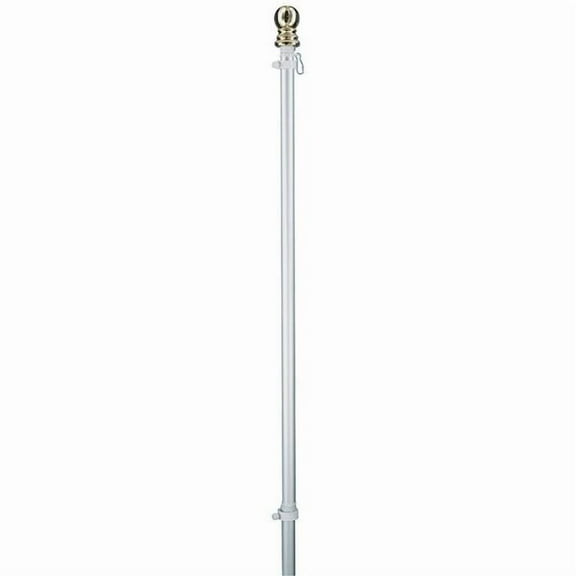 Annin Flagmakers 2-Piece Spinning Pole,Aluminum,Silver 162