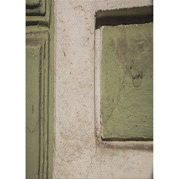 Ahgly Company Indoor Rectangle Patterned Antique Bronze Green Novelty Area Rugs, 3' x 5'