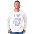thumbnail image 5 of Live Laugh Chill Icee Logo Retro Long Sleeve TShirt Men Women Brisco Brands M, 5 of 6