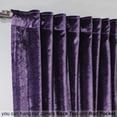 thumbnail image 5 of 3S Brother's Mauve Extra Long Shiny Velvet Curtains Luxury Colors Light Blocking Hang Back Tab & Rod Pocket 1 Panel Curtain 5-30 Ft Home Décor Custom Made Drapes -Made in Turkey(52"W X 120"L), 5 of 6