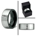 thumbnail image 4 of Gamer Tungsten Blue Ring Grey Gifts for Sister Gray Mothers Jewelry Mom Men Gay Set Dad, 4 of 8