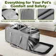 thumbnail image 7 of Monasem Large Pet Carrier, Travel Carrier for 2 Cats & Dogs, Airline Approved Puppy Travel Bag Up to 38 lbs, Grey, 7 of 7