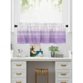thumbnail image 5 of Valances for Windows Purple White Gradient Rod Pocket Cafe Window Treatments Valance Curtains for Kitchen Bathroom Laundry Basement Windows 56"x16", 5 of 9