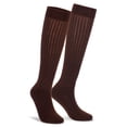thumbnail image 2 of PULLIMORE 1 Pair Women Men Cotton Slouch Socks, Knee High Boot Socks (Brown), 2 of 8