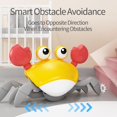 thumbnail image 2 of GHSDFBB Yellow Crawling Crab Toys with Light Up, Interactive Musical Toy with Automatically Avoid Obstacles, USB Rechargeable, Fun Moving Toy for Babies, Toddlers and Kids, 2 of 7