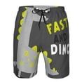 thumbnail image 3 of Balery Cute Dinosaur Traje de Baño Estilo Hawaiano para Hombre, Shorts de Secado Rápido con Bolsillos-Small, 3 of 6