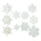 thumbnail image 4 of Adornos navideños, adornos navideños, regalos navideños Colgante de copo de nieve blanco de plástico Colgante de copo de nieve, 4 of 5