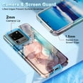 thumbnail image 3 of CASEFIV for Samsung Galaxy S20 Ultra Case,Marble Pattern Heavy Duty Shockproof Full Body Protective Phone Covers for Women Girls,Blue Gray, 3 of 8