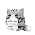 thumbnail image 6 of Handmade Mini Positive Crochet Animal Cat with Card Knitted Decor ,Crochet Cat Mini Animal Emotional Support Gifts Inspirational Knitted Doll for Easter Valentines Christmas Friends Birthday Decor, 6 of 8