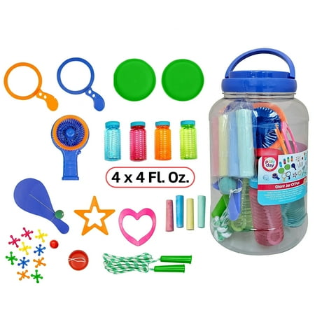 Play Day Jar of Fun, Total 30 Piece, Kids Games, Physical Activities, for Child Ages 3+
