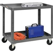 Global Industrial 988848 2 Shelf Steel Stock Cart, 36 x 24 in. - 800 lbs