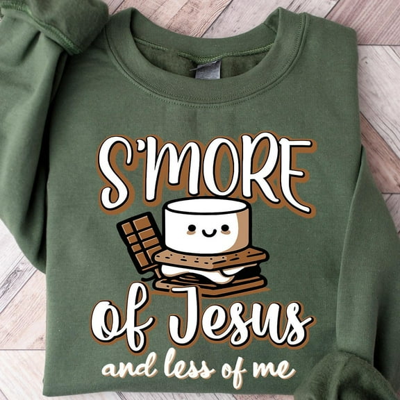 DOPASHIRT S'More Of Jesus And Less Of Me Shirt, Funny Christian Shirt, Religious Shirt, Jesus Shirt, Smore Lover Gift, Camping Tee, Christian Camping Unisex S-5XL Hot Trending Shirt