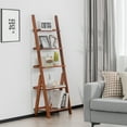 thumbnail image 3 of Costway 5-Tier Bamboo Ladder Shelf Bookshelf Display Storage Rack Flower Stand Coffee, 3 of 10