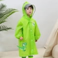 thumbnail image 2 of MIASHUI Rain Poncho for Kids Waterproof Ponchos Lightweight Raincoat,Mint Green,XXL, 2 of 5