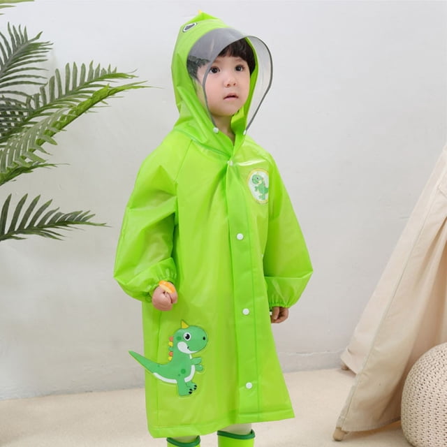 Children Umbrella Fashionable Cute Cartoon Pattern Transparent Brim Raincoat for Kids Outdoor Against Rain