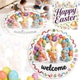 thumbnail image 4 of TIELUTT Easter Bunny Welcome Doormat Absorbent Non Durable Floormat Cute Soft Happy Easter Floormat Furry Area Rug Big Throw Blanket for Couch Blankets for Women Leaving Room Rug Carpet 8x10 Living R, 4 of 7